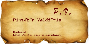 Pintér Valéria névjegykártya